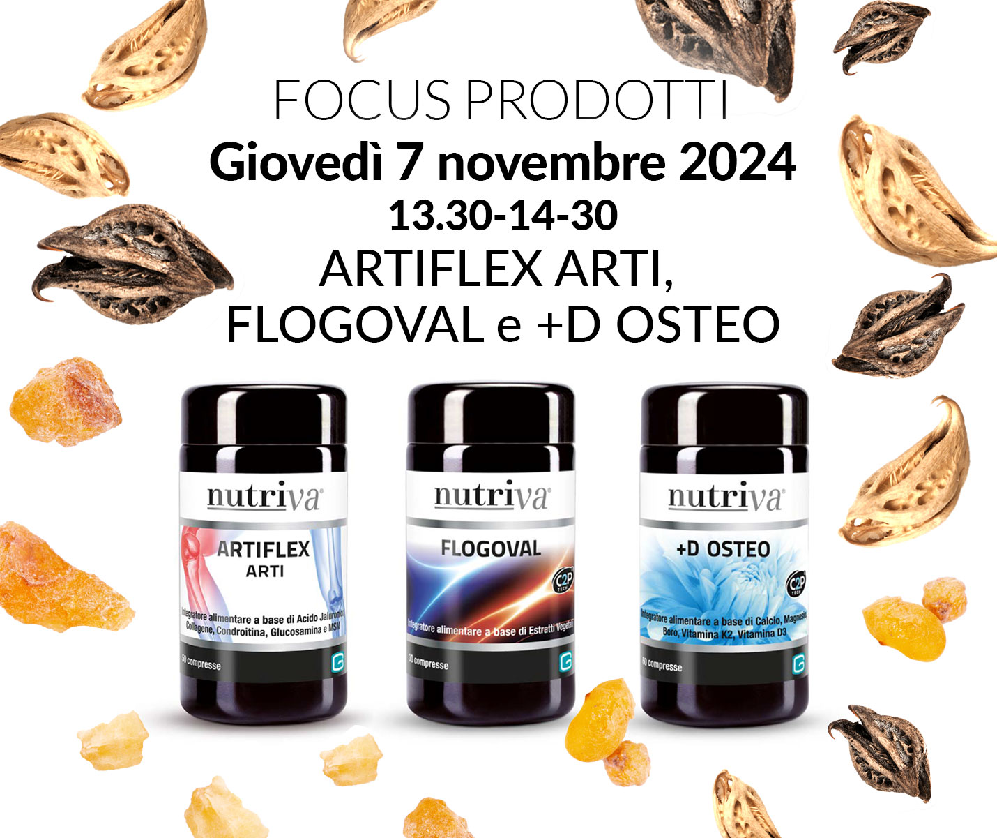 Artiflex Arti, Flogoval e +D Osteo - Giovedì 7 novembre 2024 - Focus Prodotti