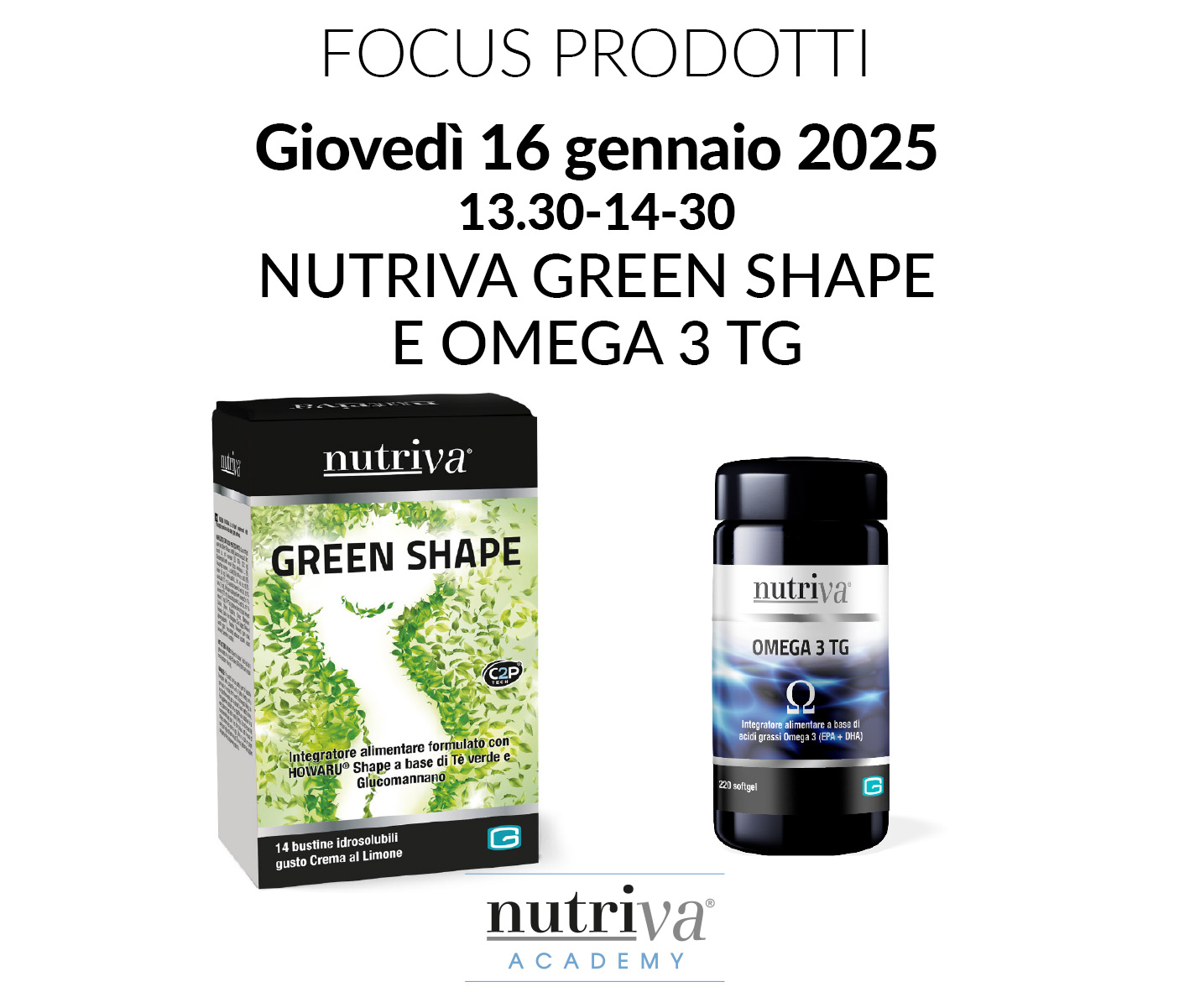 Nutriva GREEN SHAPE e OMEGA 3 TG