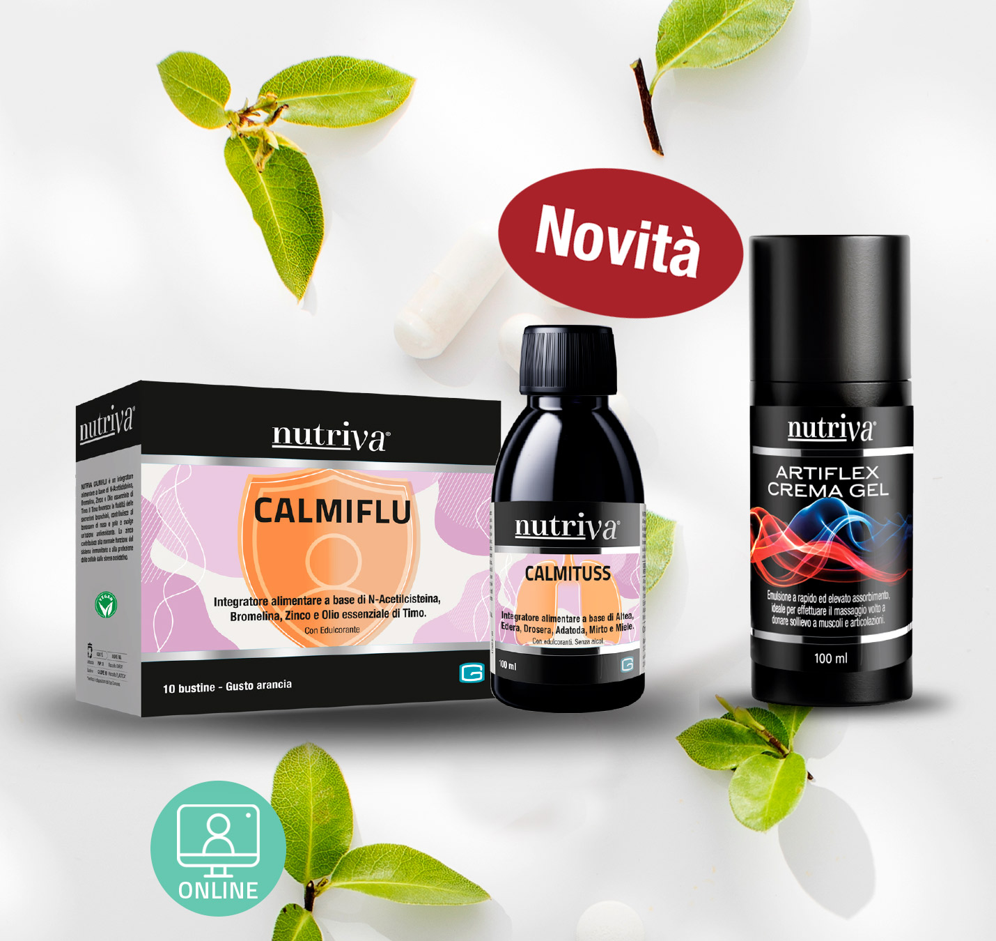 FOCUS PRODOTTI Nutriva Artiflex Crema Gel, Linea Invernali Calmituss e Calmiflu - 18 SETTEMBRE 2025