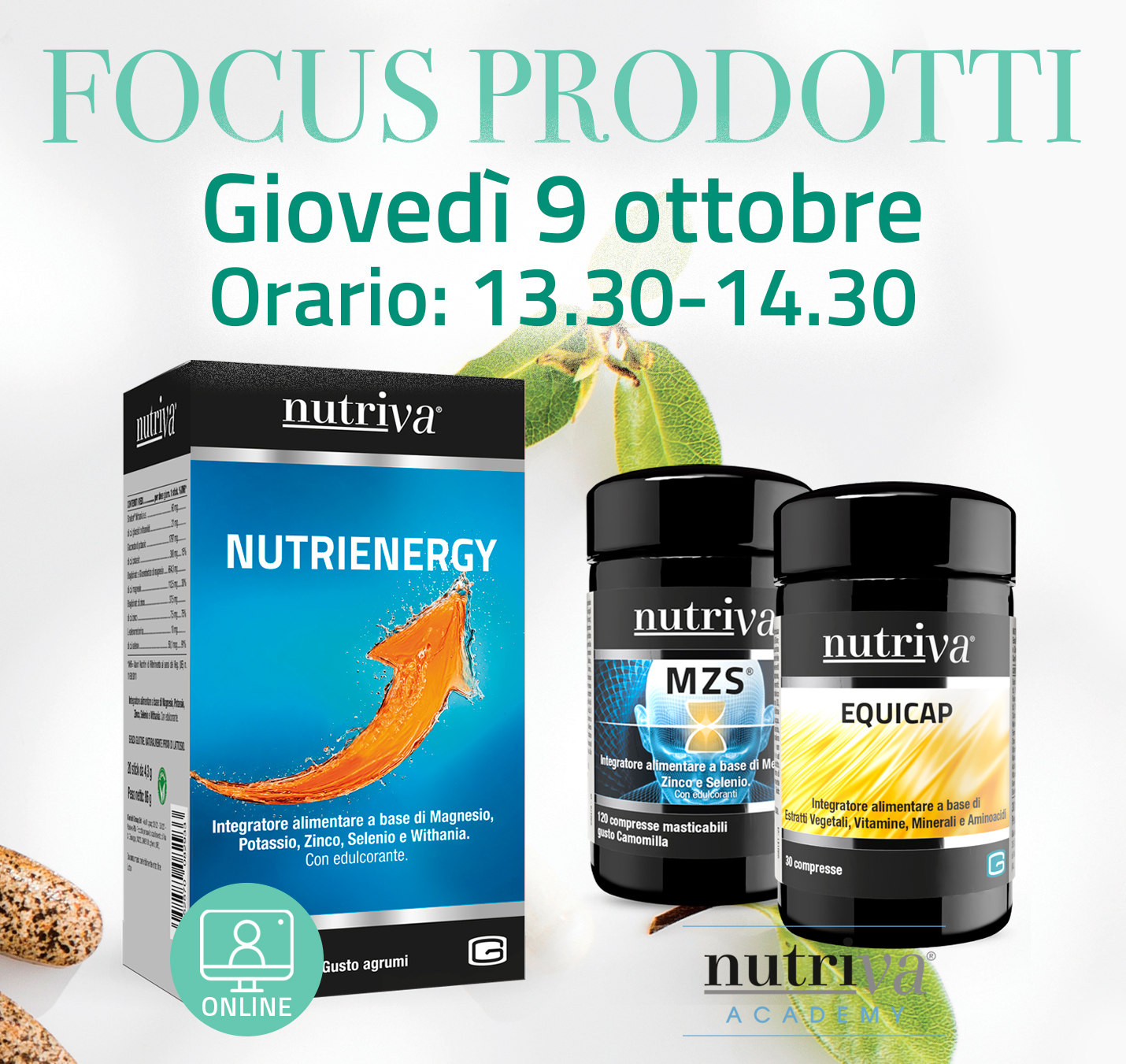 FOCUS PRODOTTI Nutriva Nutrienergy, Equicap e MZS - 9 OTTOBRE 2025